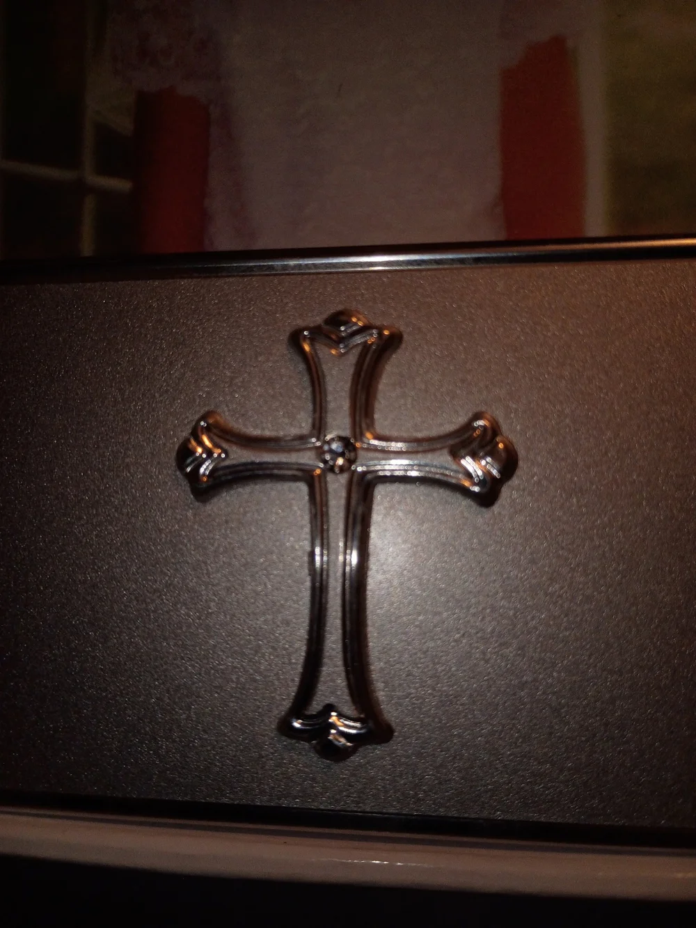 Hallmark Silvery Frame With Cross